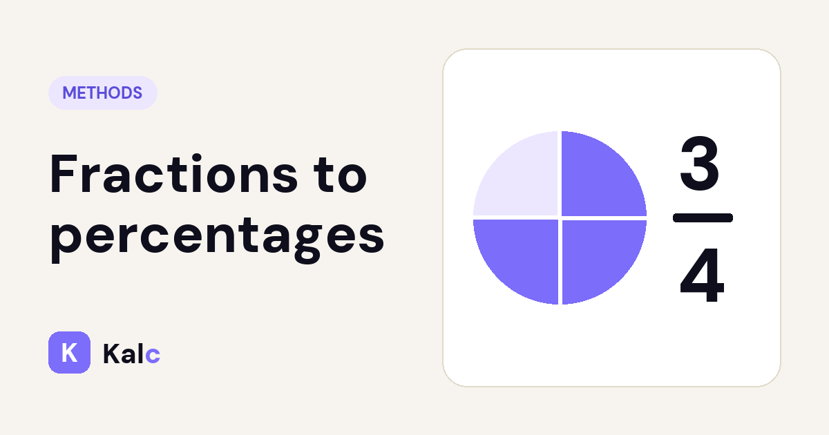 Fractions to percentages