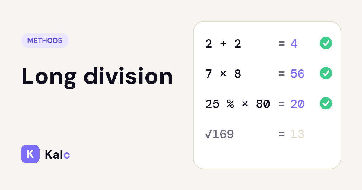 Long division