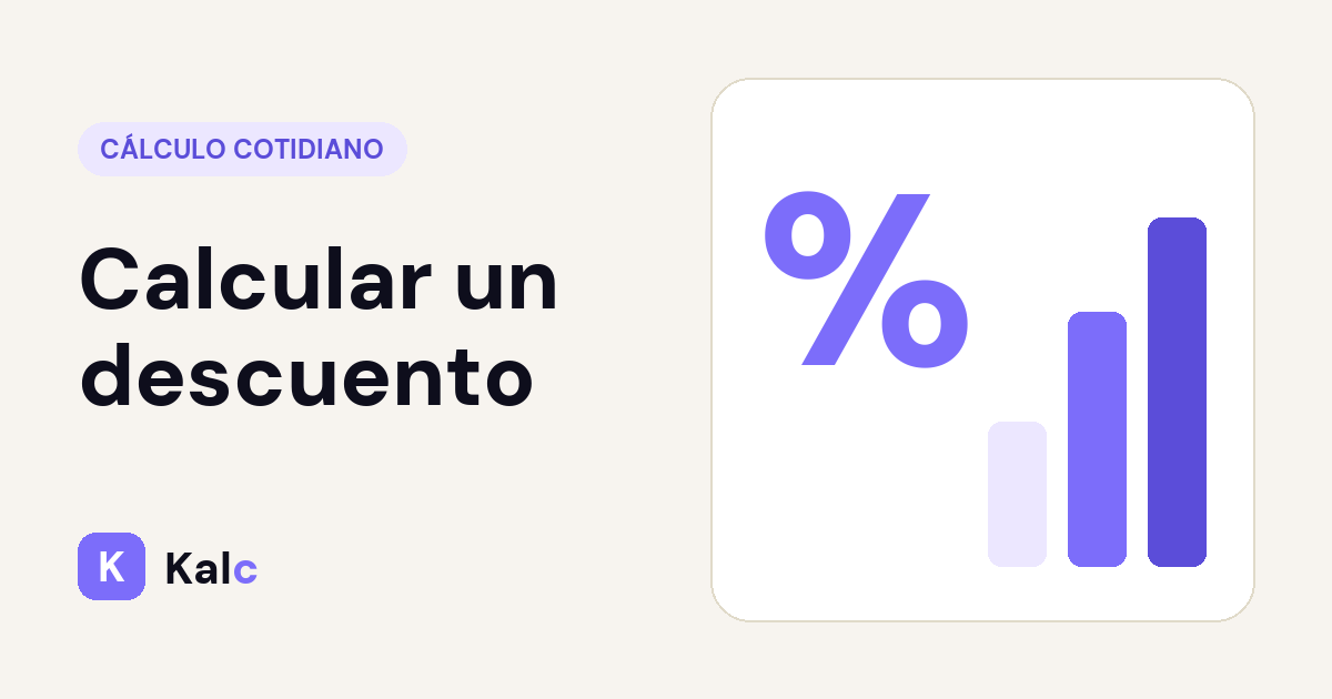 Calcular un descuento