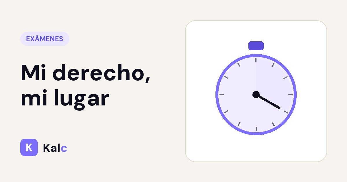 Mi derecho, mi lugar