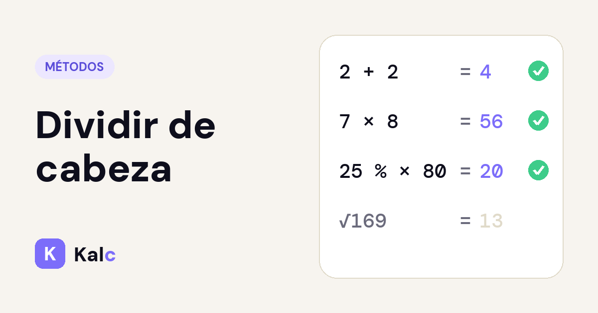 Dividir de cabeza
