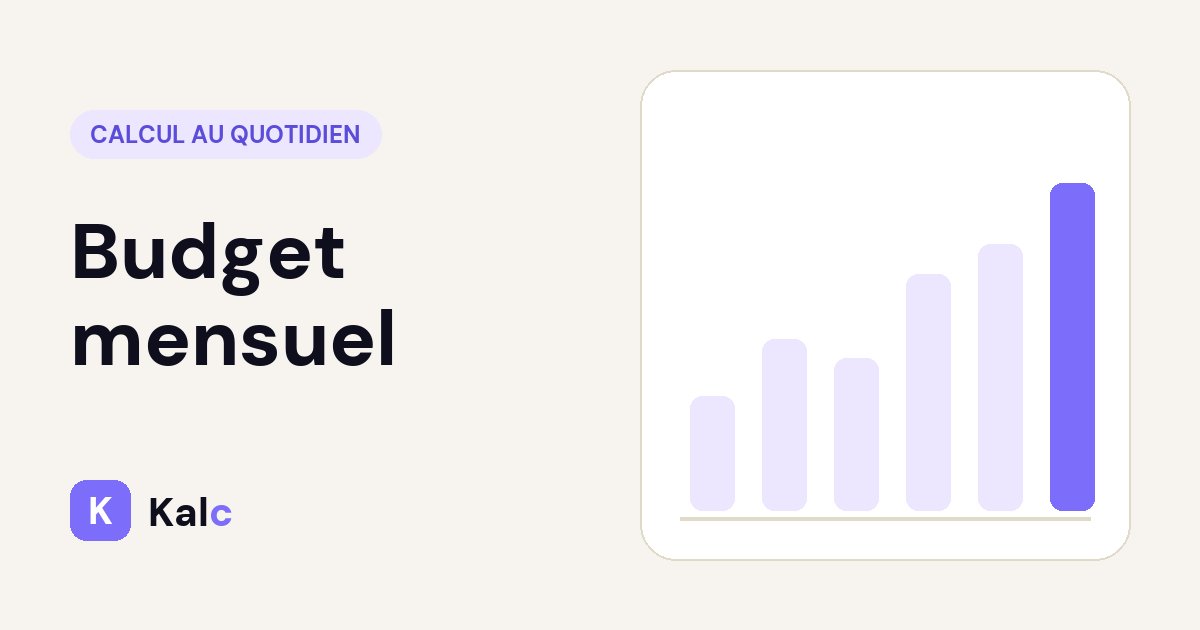 Budget mensuel