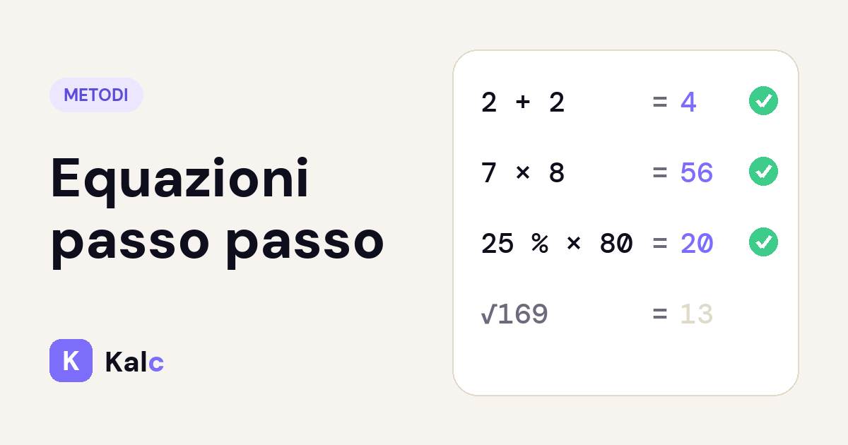 Equazioni passo passo