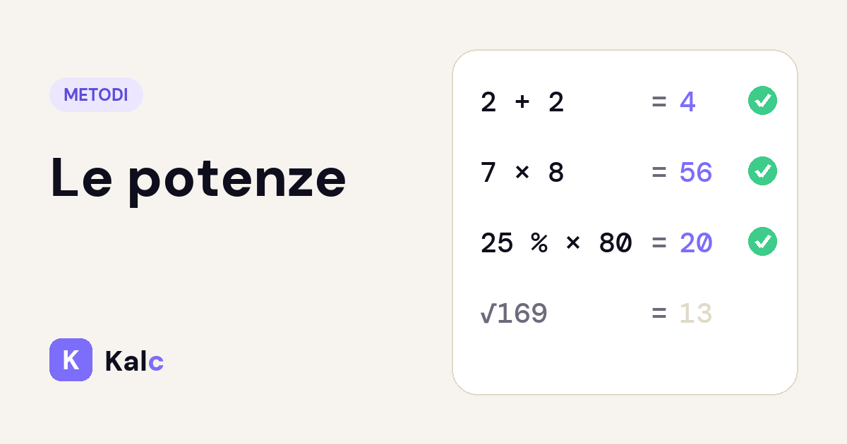 Le potenze